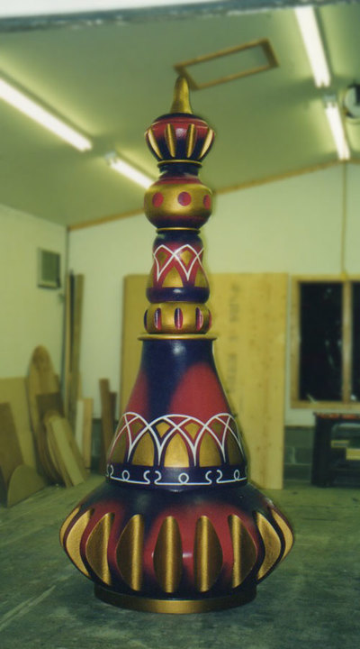 giant colorful prop genie bottle, giant Jeannie bottle